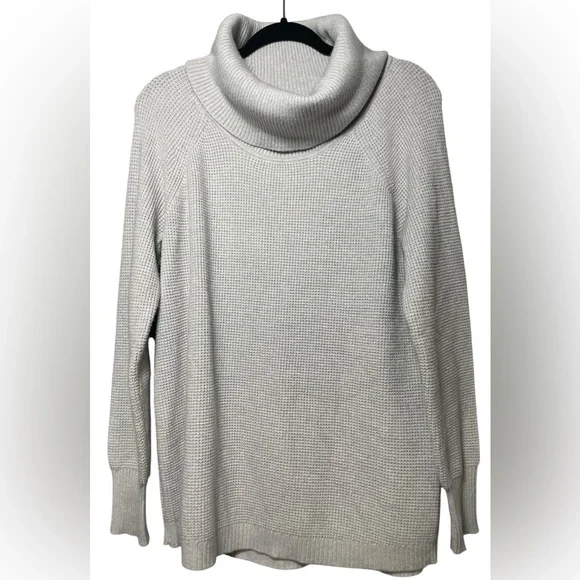 Waffle knit Cowl Neck Sweater - Picture 2 of 5